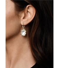 Anabel Aram Bamboo Mother Of Pearl Drop Earrings