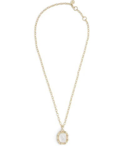 Anabel Aram Bamboo Mother Of Pearl Short Pendant Chain Necklace