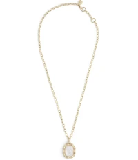 Anabel Aram Bamboo Mother Of Pearl Short Pendant Chain Necklace