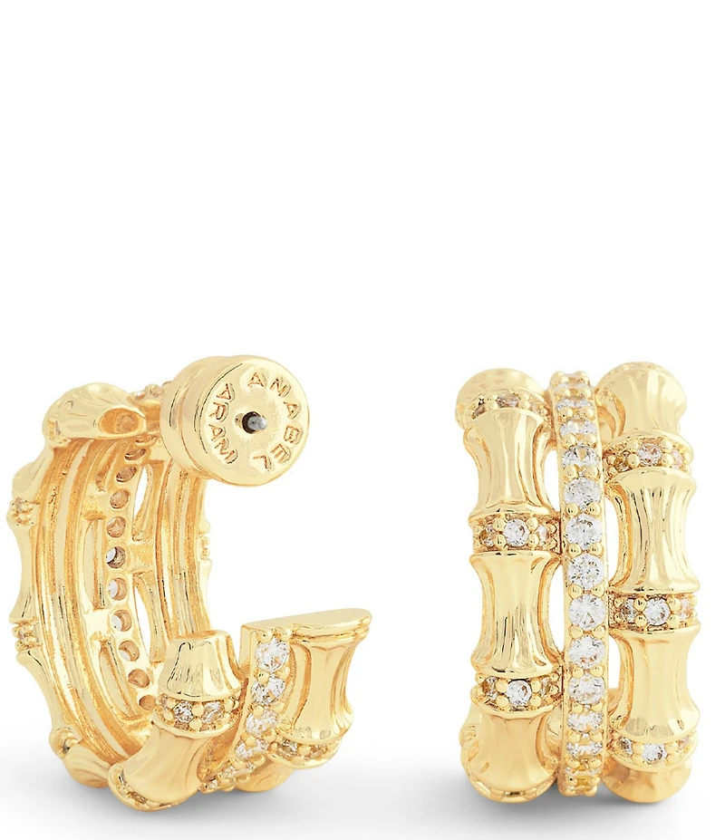 Anabel Aram Bamboo Stacked Hoop Earrings