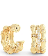 Anabel Aram Bamboo Stacked Hoop Earrings
