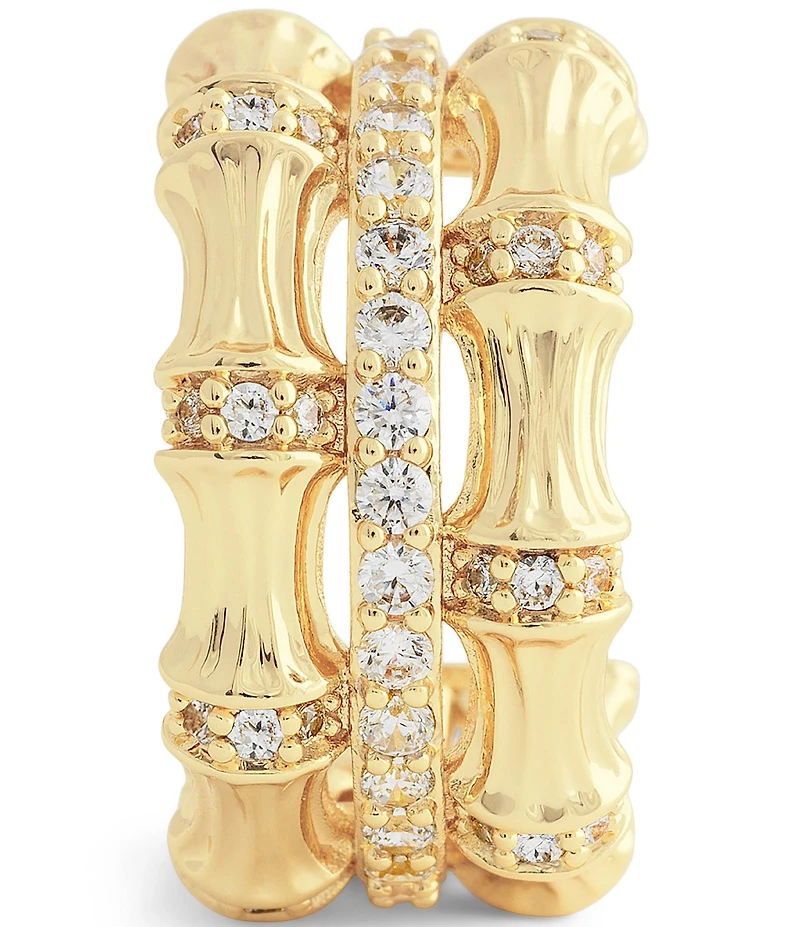 Anabel Aram Bamboo Stacked Hoop Earrings