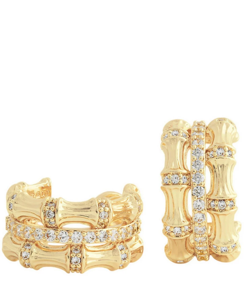 Anabel Aram Bamboo Stacked Hoop Earrings