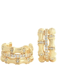 Anabel Aram Bamboo Stacked Hoop Earrings
