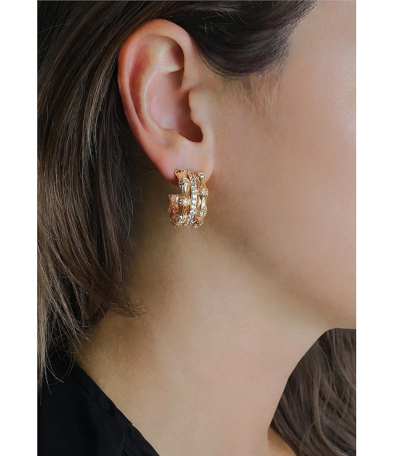 Anabel Aram Bamboo Stacked Hoop Earrings