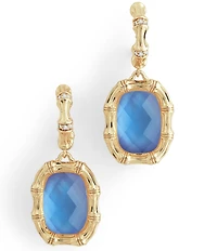 Anabel Aram Bamboo Stone Drop Earrings