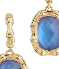 Anabel Aram Bamboo Stone Drop Earrings