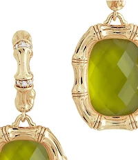 Anabel Aram Bamboo Stone Drop Earrings