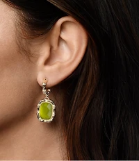 Anabel Aram Bamboo Stone Drop Earrings
