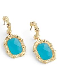 Anabel Aram Bamboo Stone Drop Earrings