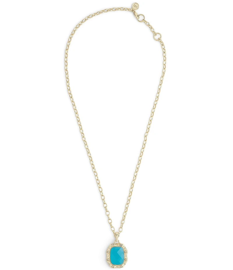 Anabel Aram Bamboo Stone Short Pendant Necklace