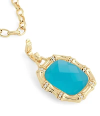 Anabel Aram Bamboo Stone Short Pendant Necklace
