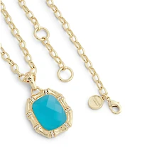 Anabel Aram Bamboo Stone Short Pendant Necklace