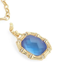 Anabel Aram Bamboo Stone Short Pendant Necklace