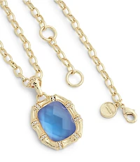 Anabel Aram Bamboo Stone Short Pendant Necklace