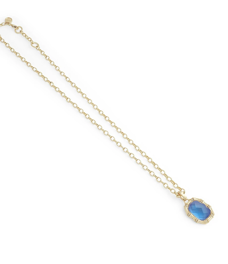 Anabel Aram Bamboo Stone Short Pendant Necklace