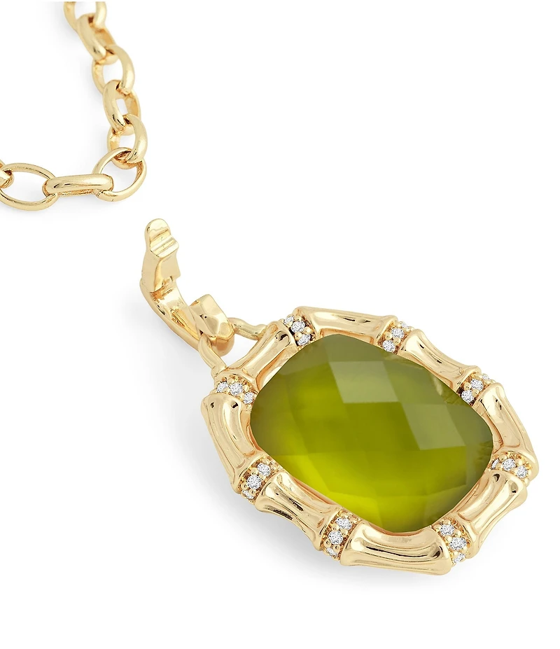 Anabel Aram Bamboo Stone Short Pendant Necklace