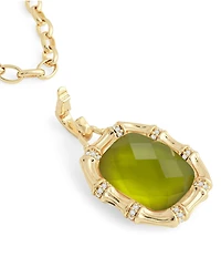 Anabel Aram Bamboo Stone Short Pendant Necklace