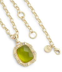 Anabel Aram Bamboo Stone Short Pendant Necklace