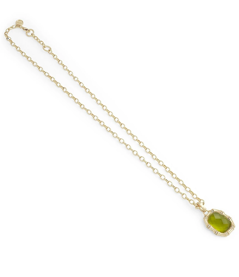 Anabel Aram Bamboo Stone Short Pendant Necklace