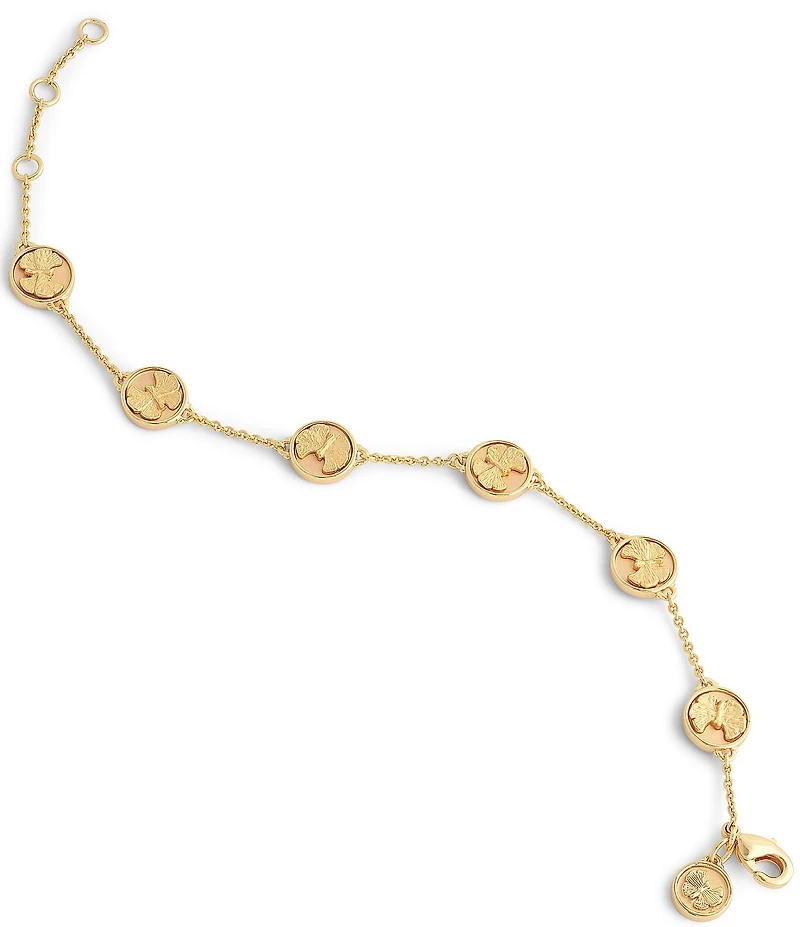 Anabel Aram Butterfly Coin Charm Line Bracelet