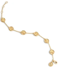 Anabel Aram Butterfly Coin Charm Line Bracelet