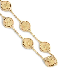 Anabel Aram Butterfly Coin Charm Line Bracelet