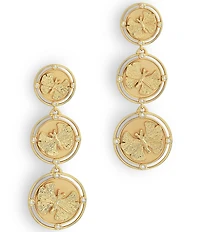 Anabel Aram Butterfly Coin Drop Earrings