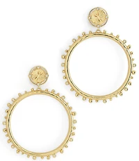 Anabel Aram Butterfly Coin Molten Hoop Earrings