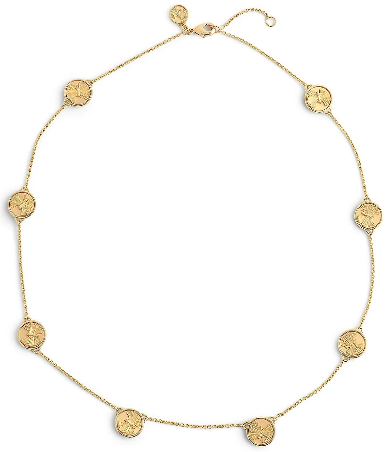 Anabel Aram Butterfly Coin Station Collar Necklace