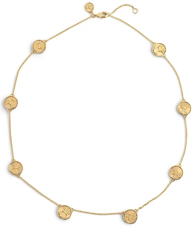 Anabel Aram Butterfly Coin Station Collar Necklace