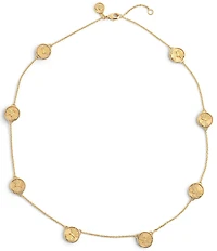 Anabel Aram Butterfly Coin Station Collar Necklace