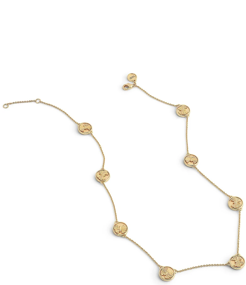 Anabel Aram Butterfly Coin Station Collar Necklace