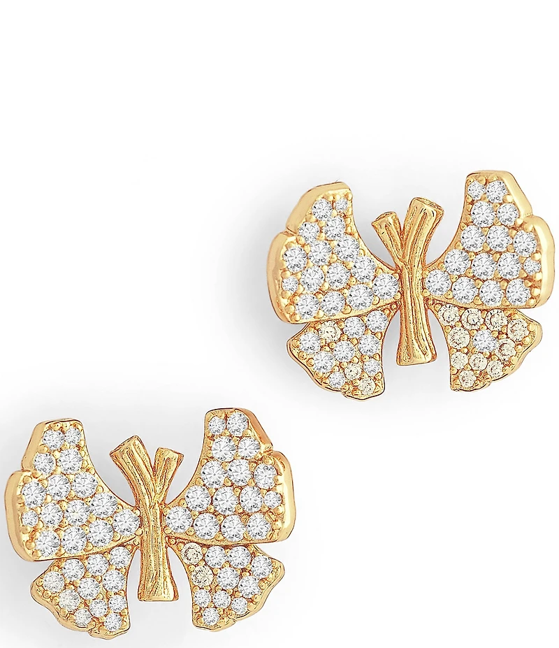 Anabel Aram Butterfly Pave Crystal Stud Earrings