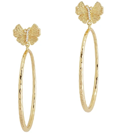 Anabel Aram Butterfly Single Hoop Earrings