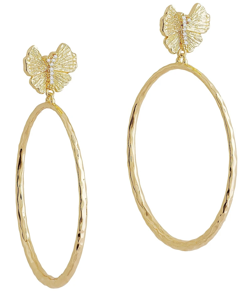 Anabel Aram Butterfly Single Hoop Earrings