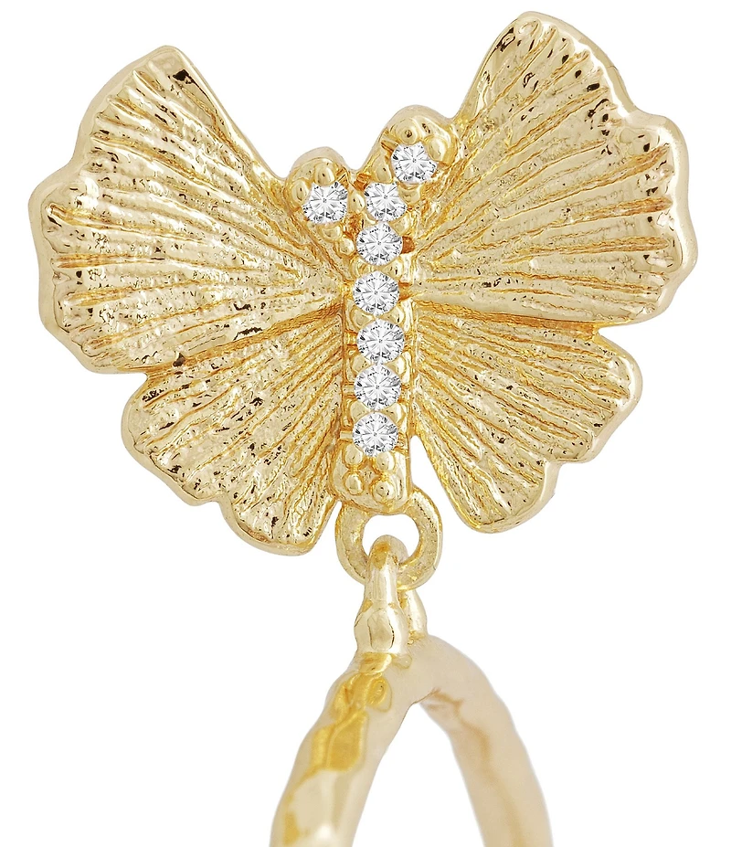 Anabel Aram Butterfly Single Hoop Earrings