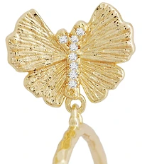 Anabel Aram Butterfly Single Hoop Earrings