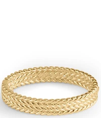 Anabel Aram Cheval Braid Thick Hinge Bangle Bracelet