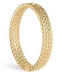 Anabel Aram Cheval Braid Thick Hinge Bangle Bracelet