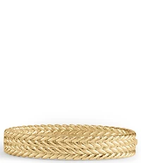 Anabel Aram Cheval Braid Thick Hinge Bangle Bracelet