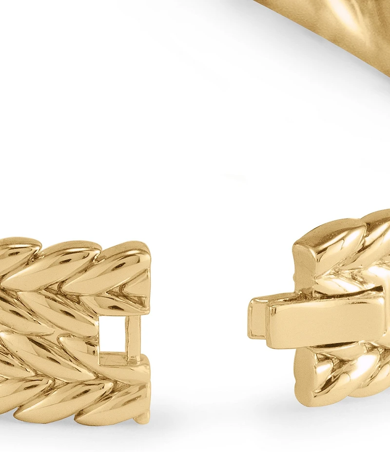 Anabel Aram Cheval Braid Thick Hinge Bangle Bracelet