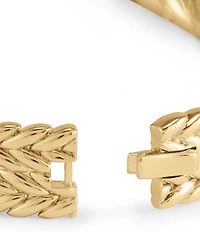 Anabel Aram Cheval Braid Thick Hinge Bangle Bracelet