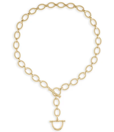 Anabel Aram Cheval Braided Chain Lariat Necklace