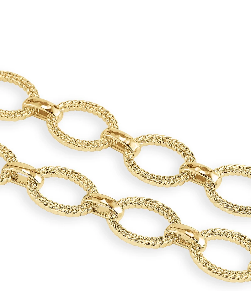 Anabel Aram Cheval Braided Chain Lariat Necklace