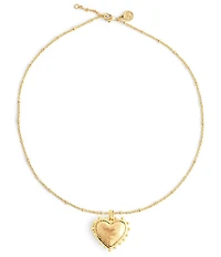 Anabel Aram Large Heart Locket Short Pendant Necklace