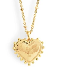 Anabel Aram Large Heart Locket Short Pendant Necklace