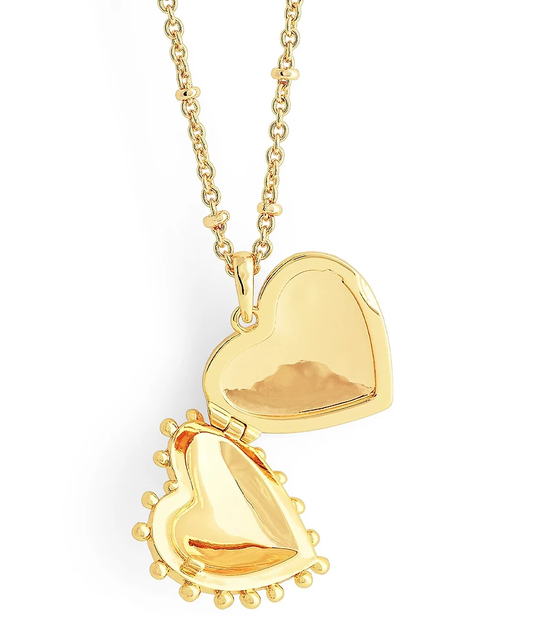 Anabel Aram Large Heart Locket Short Pendant Necklace