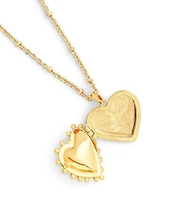 Anabel Aram Large Heart Locket Short Pendant Necklace
