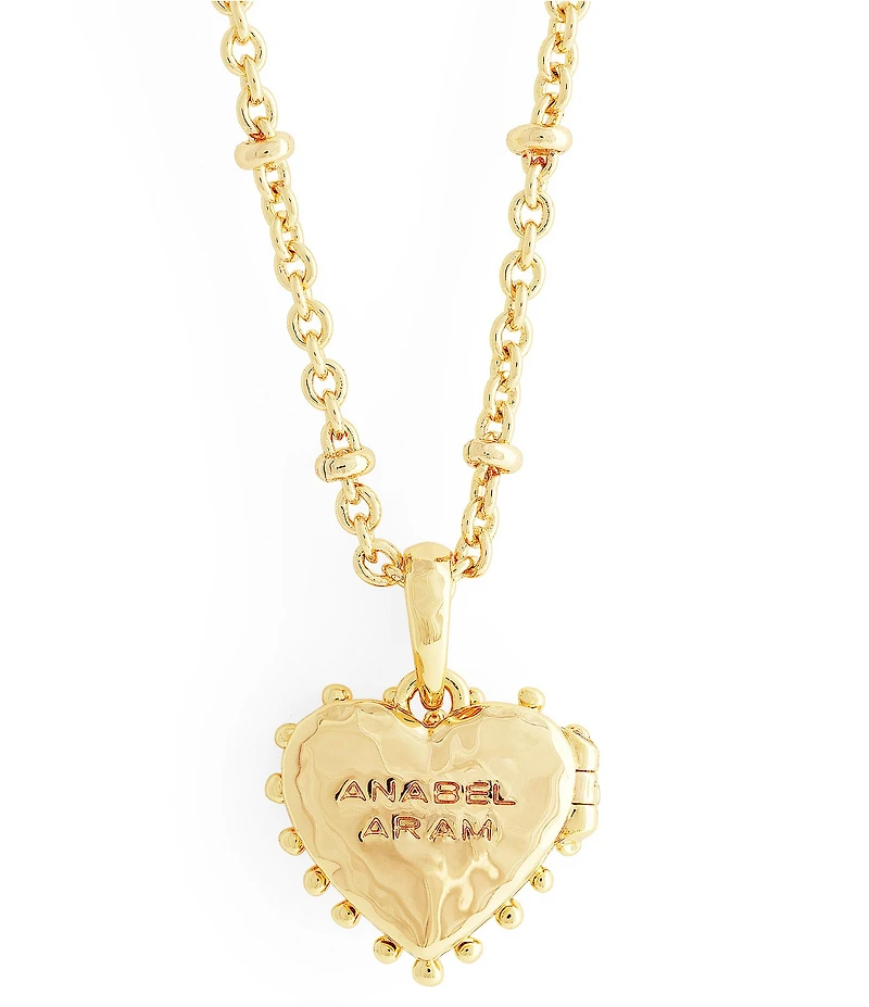 Anabel Aram Small Heart Locket Short Pendant Necklace